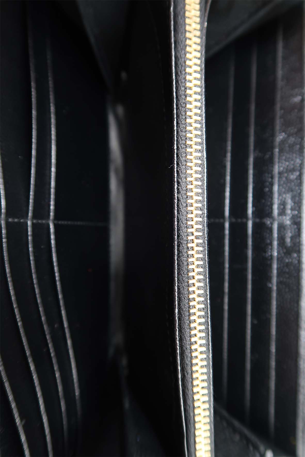Large Cassander Matelasse Flap Wallet Black