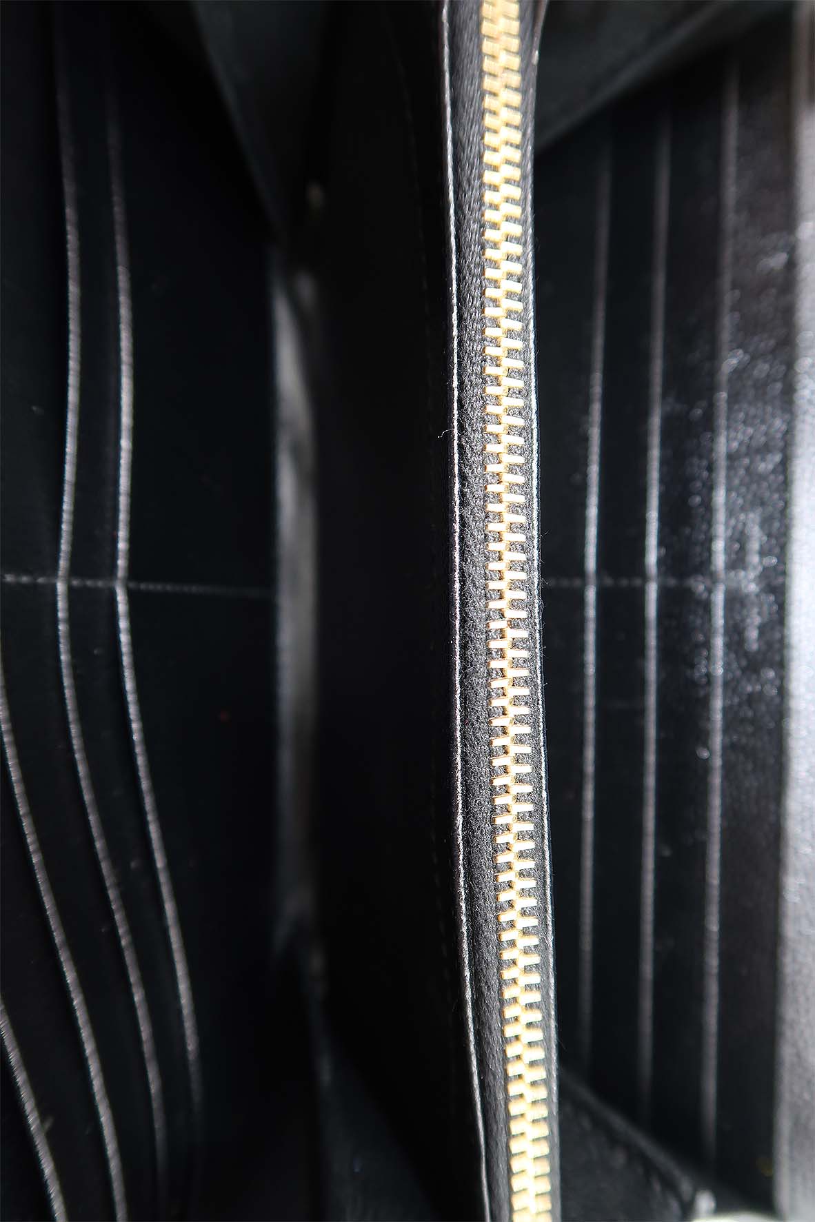 Large Cassander Matelasse Flap Wallet Black