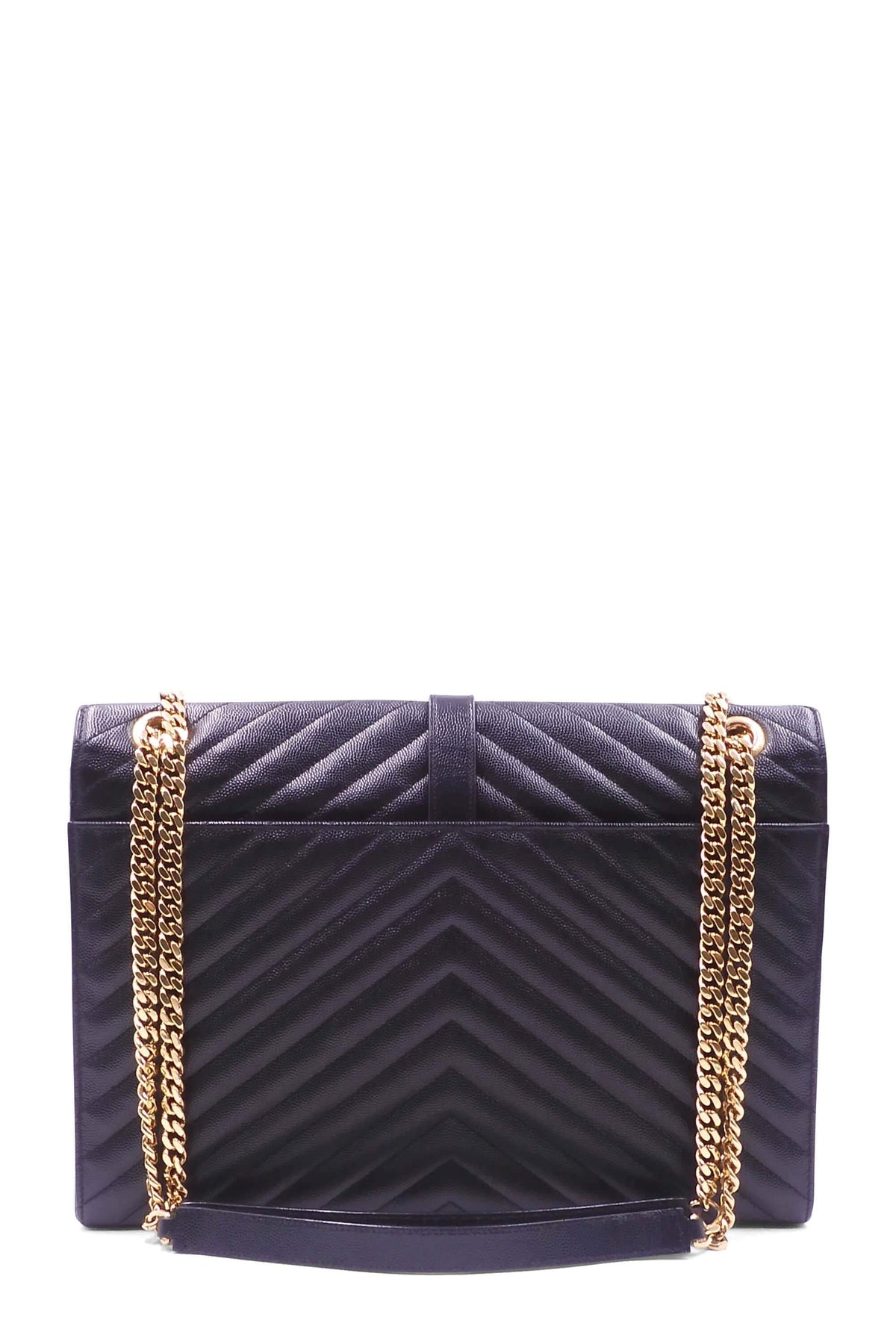 Large Matelasse Monogram Envelope Bag Black