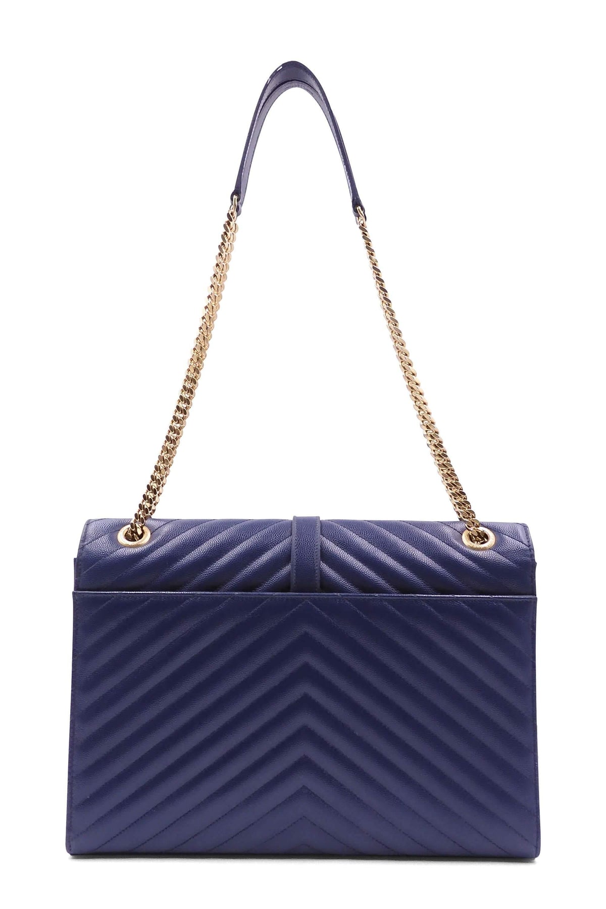Large Matelasse Monogram Envelope Bag Blue