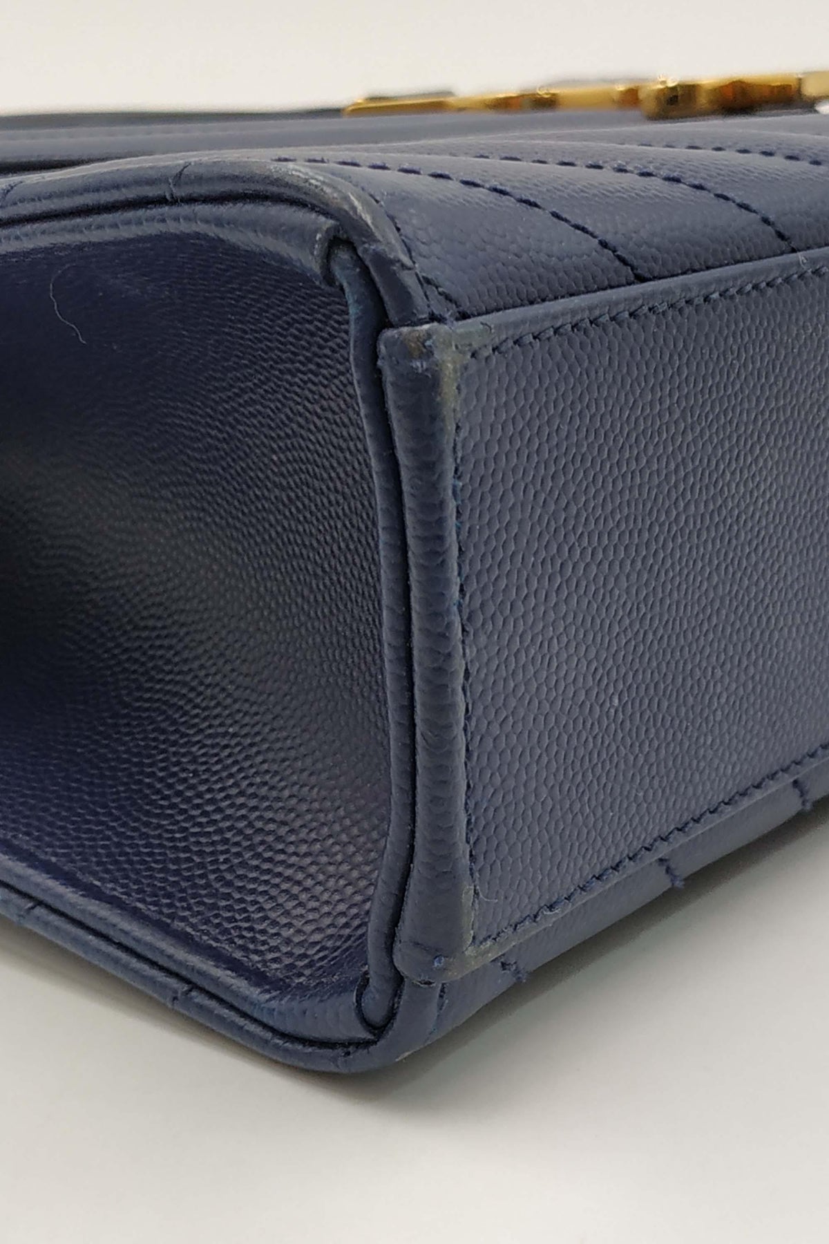 Large Matelasse Monogram Envelope Bag Blue