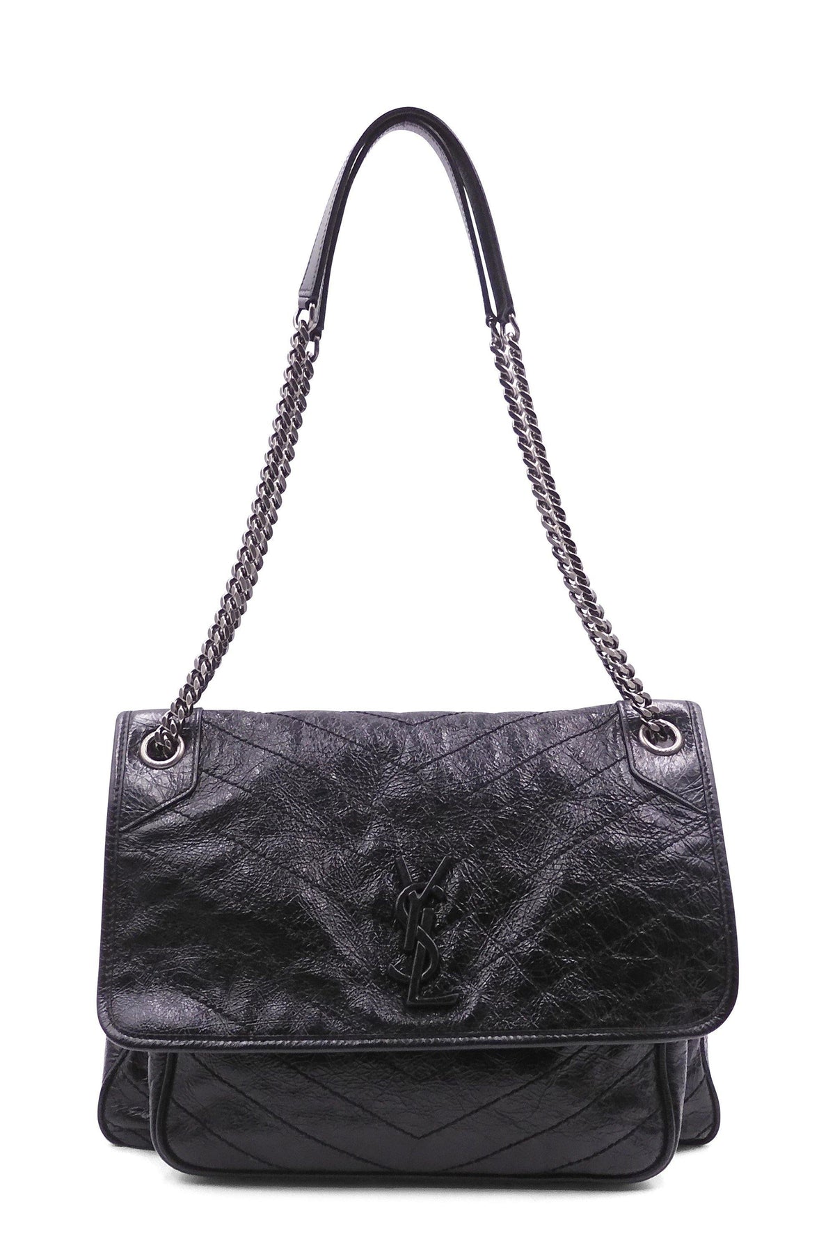 Large Niki Black with Silver Hardware Black
