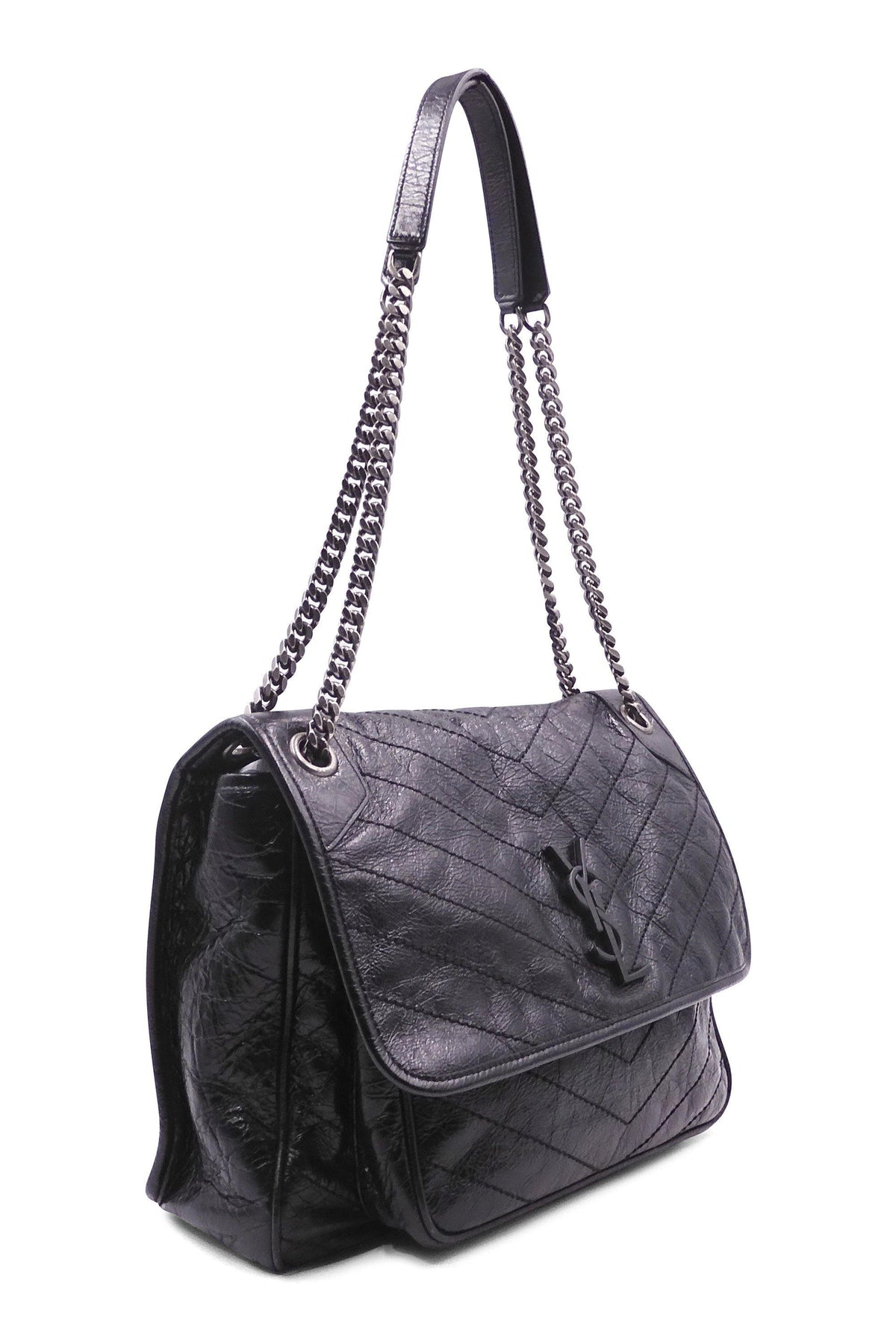 Large Niki Black with Silver Hardware Black