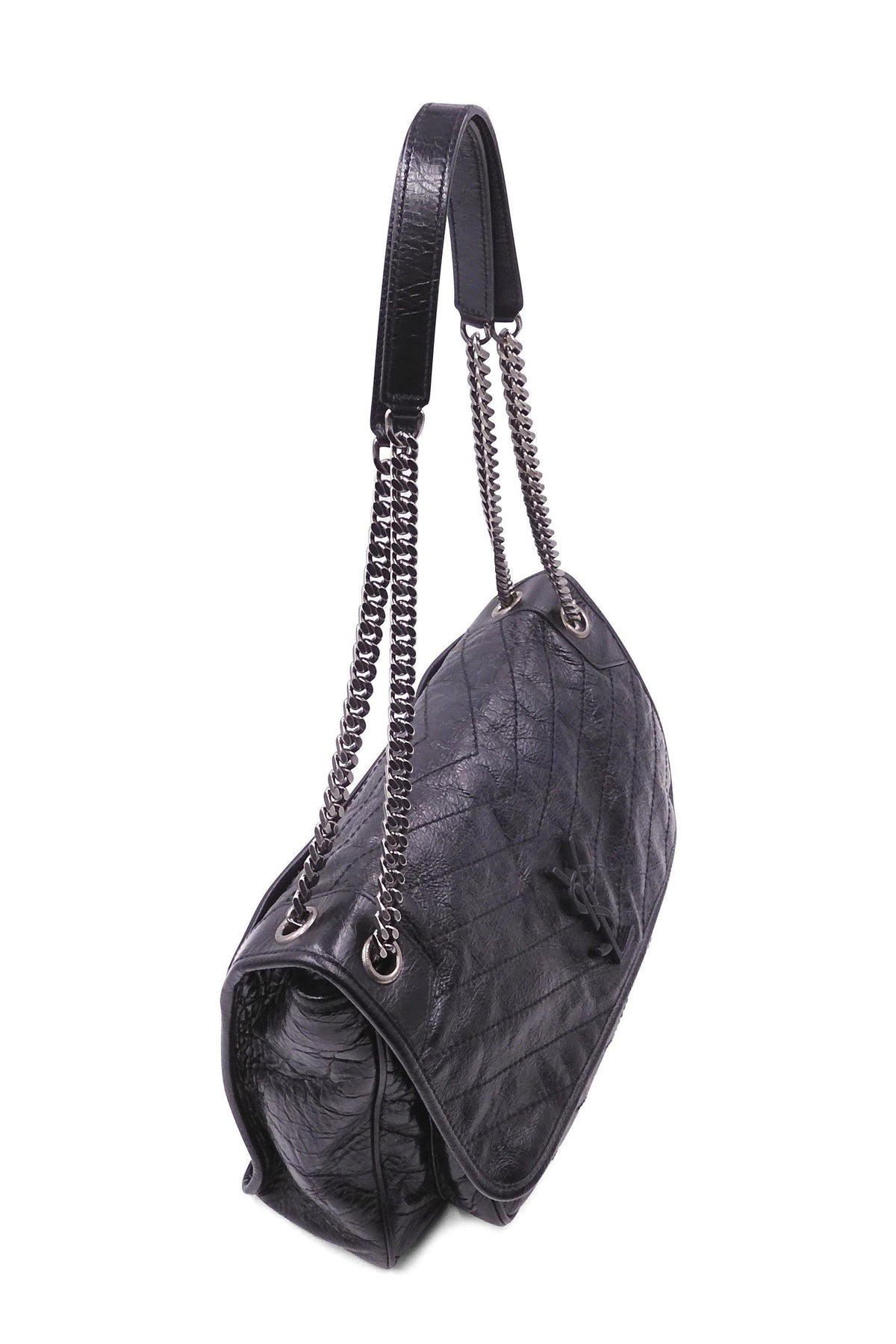 Large Niki Black with Silver Hardware Black