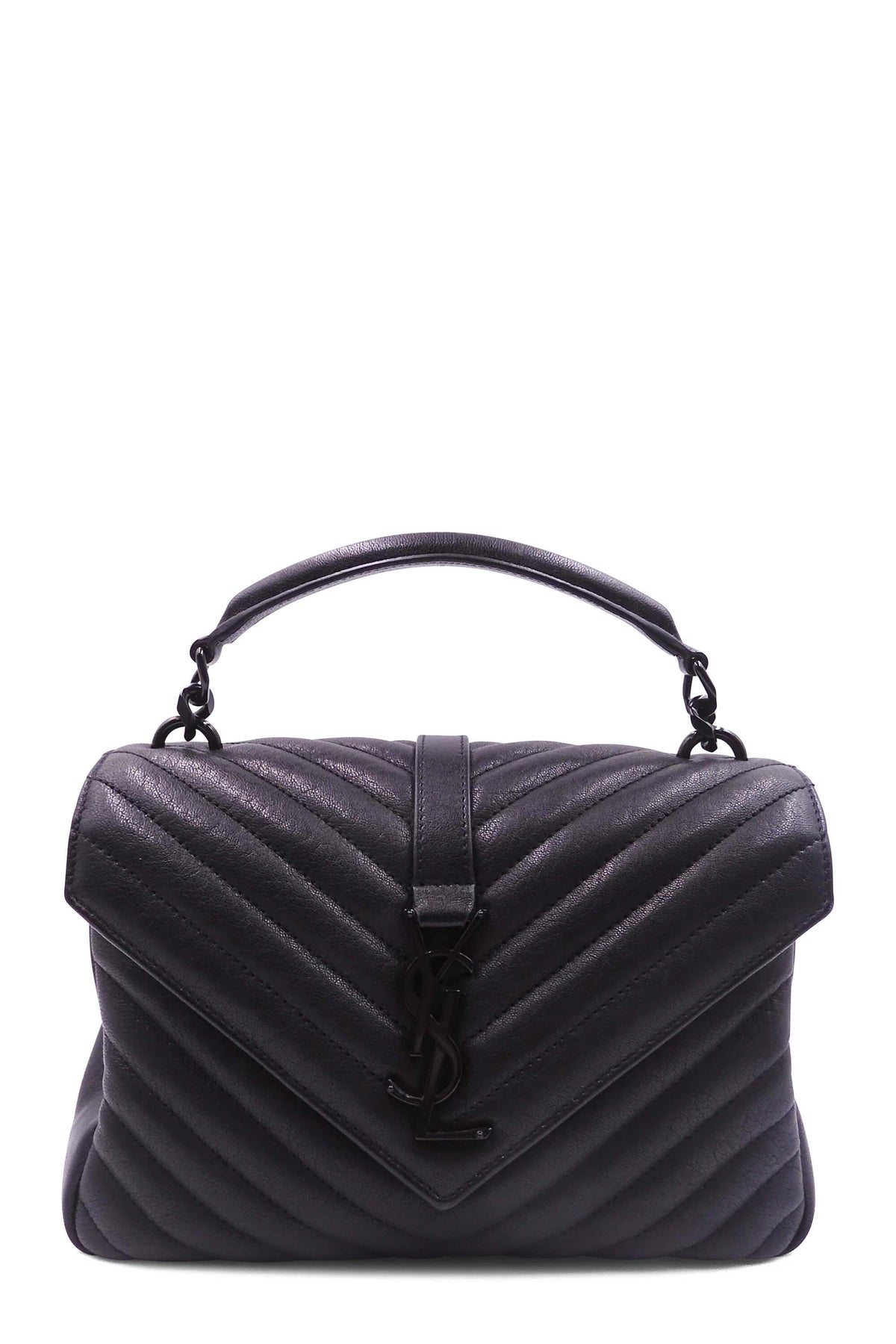 Medium Monogram College Bag Black with Black Hardware