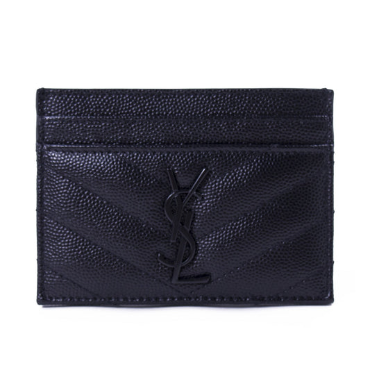 Saint Laurent Black Monogram Card Holder