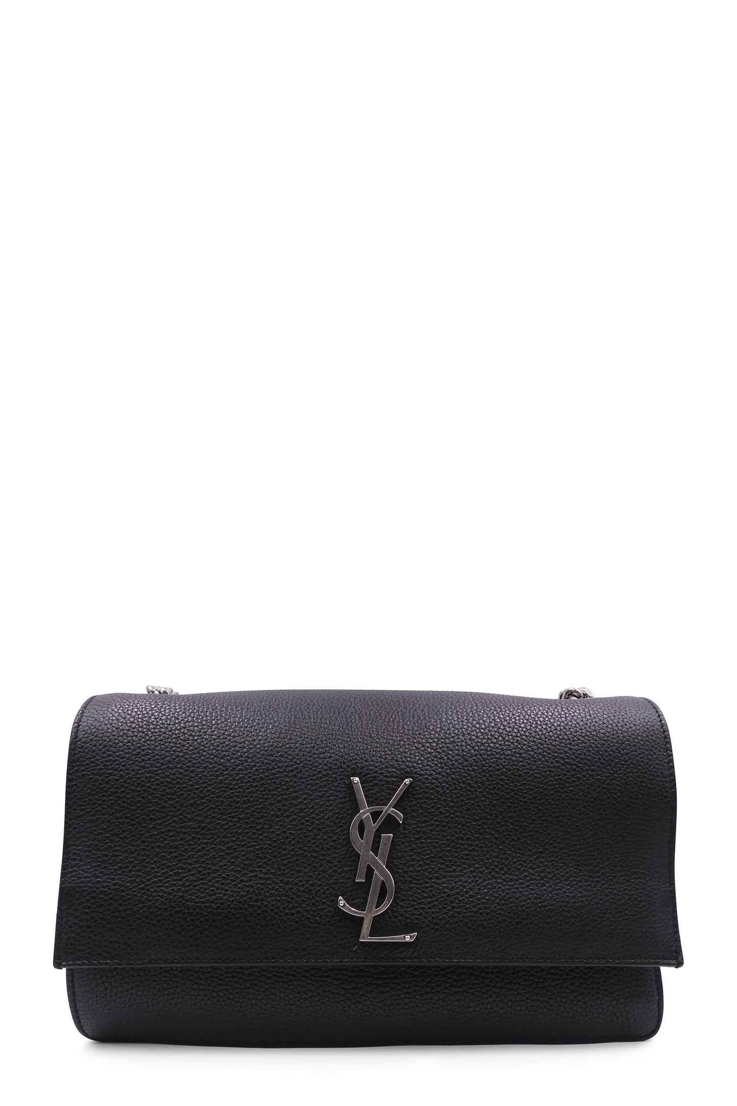 Monogram Fold Over Shoulder Bag Black