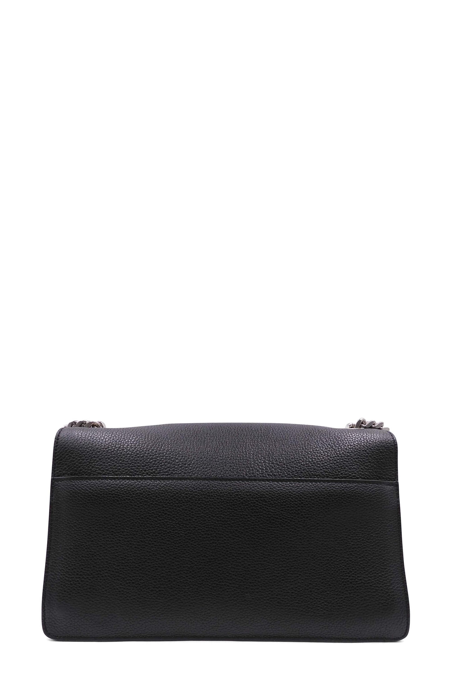 Monogram Fold Over Shoulder Bag Black