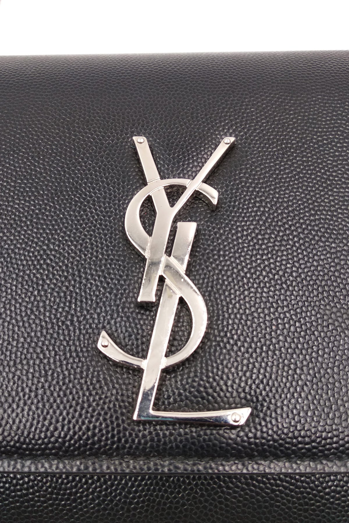Monogram Medium Kate Black with Silver Hardware Black