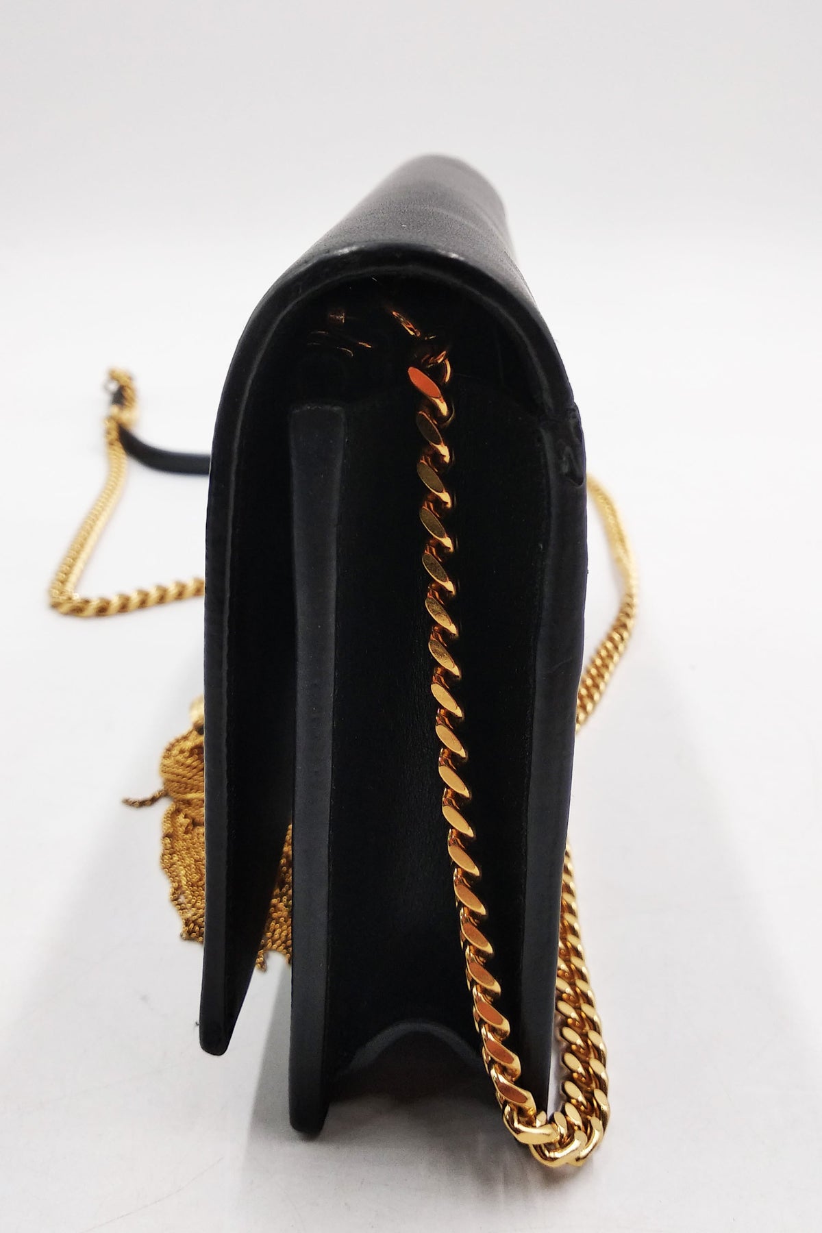 Monogram Small Kate with Tassel Black with Gold Hardware Black