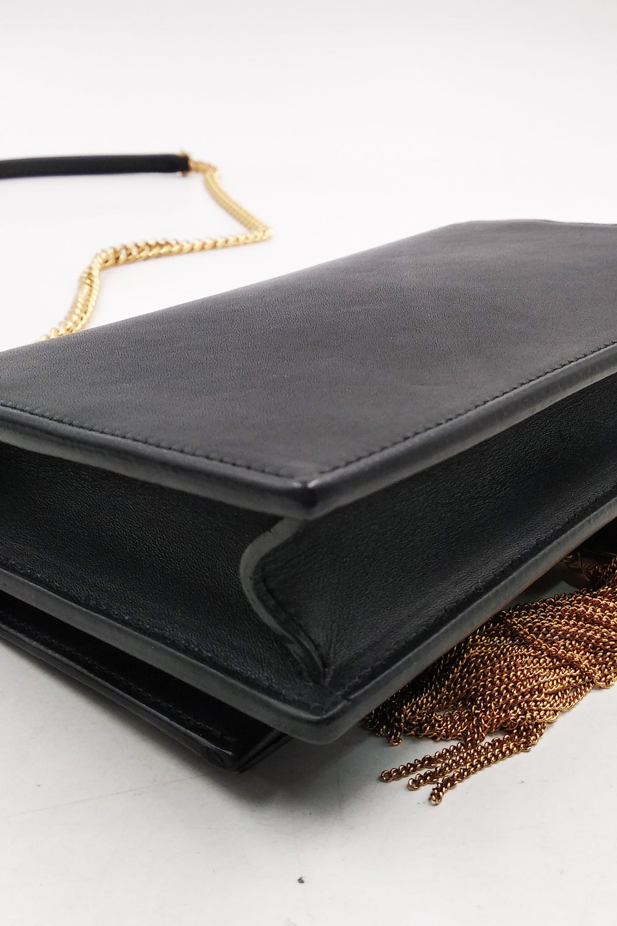 Monogram Small Kate with Tassel Black with Gold Hardware Black