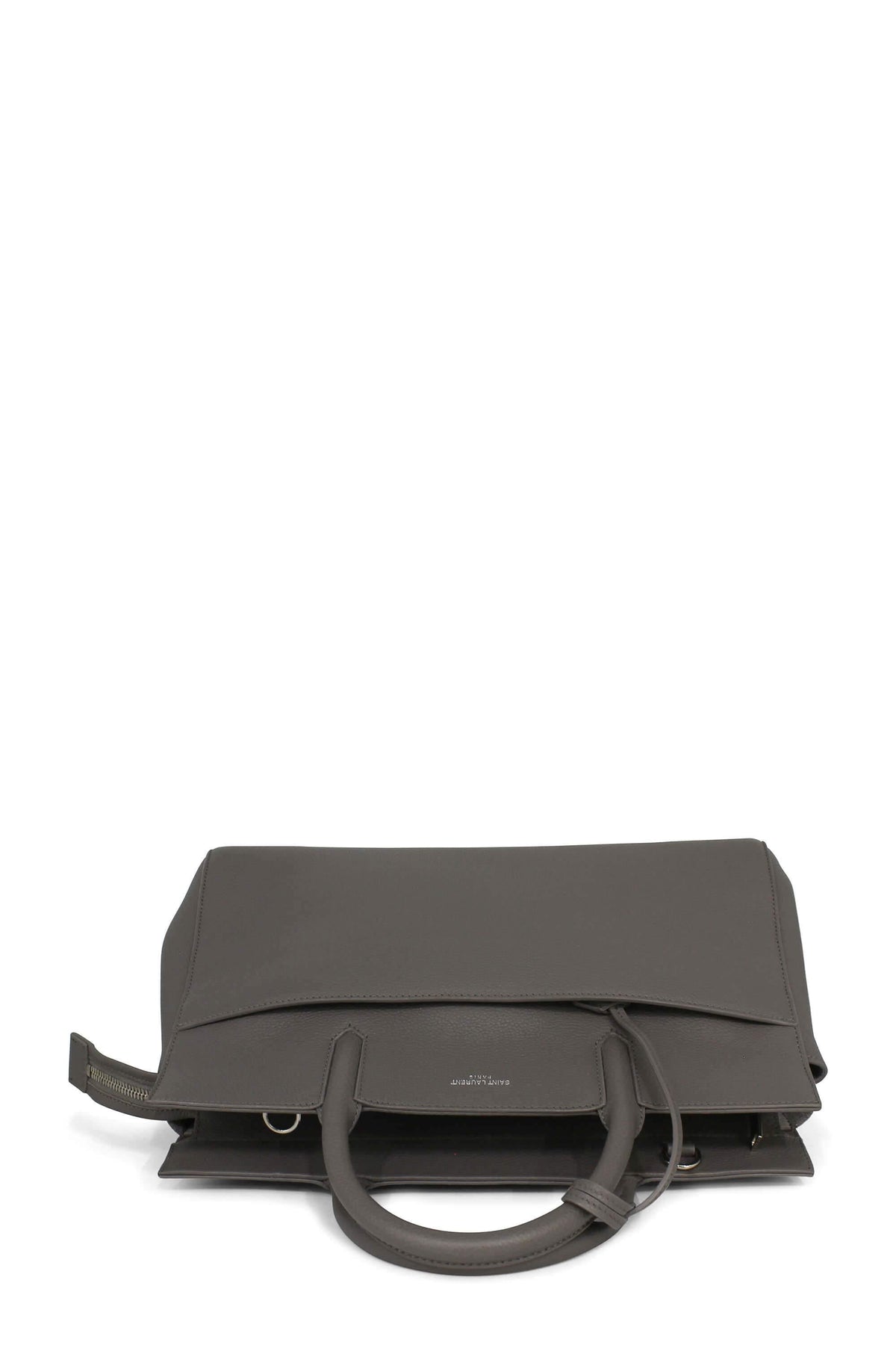 Small Cabas Rive Gauche with Front Pocket Grey
