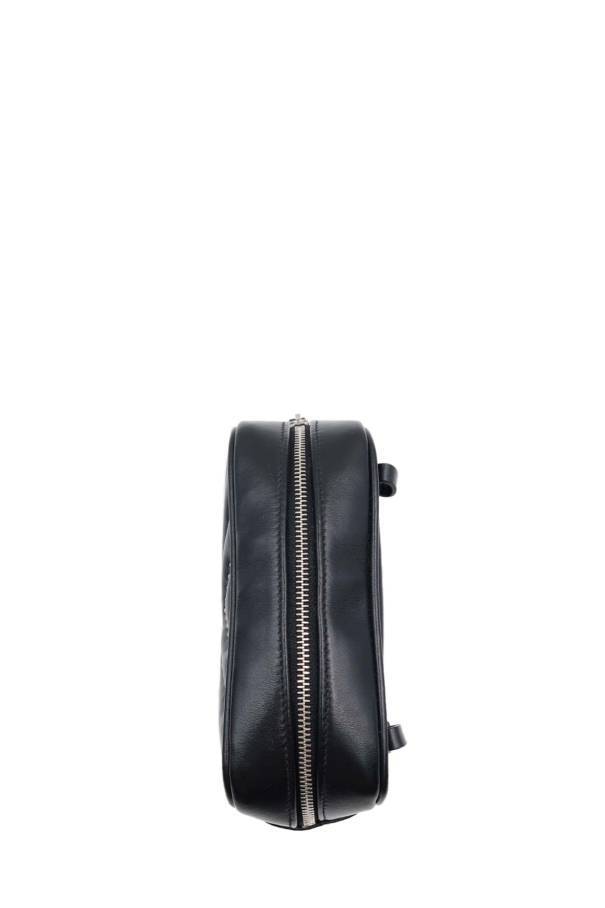 Studded Chevron Quilted Lou Belt Bag Black