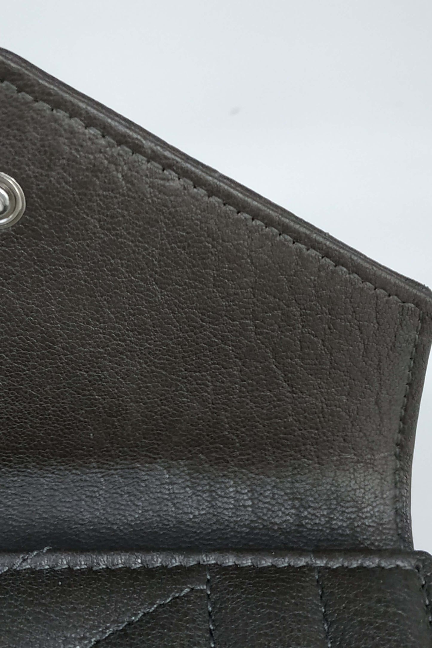 YSL Compact Wallet Dark Brown