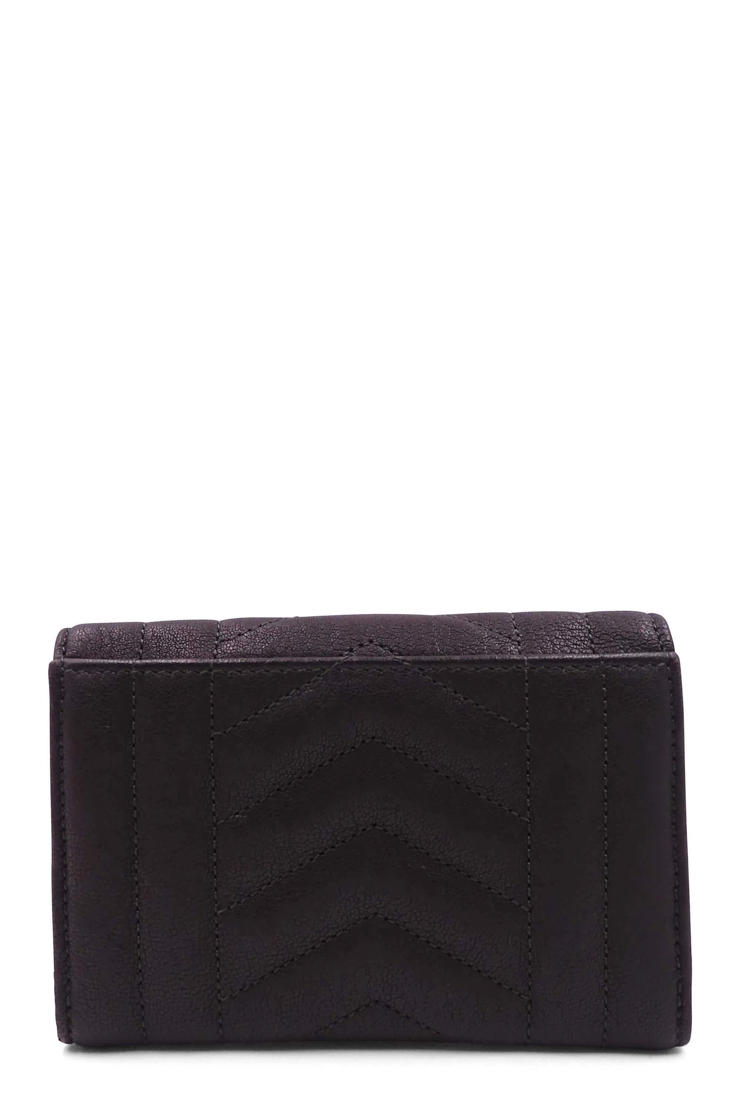 YSL Compact Wallet Dark Brown