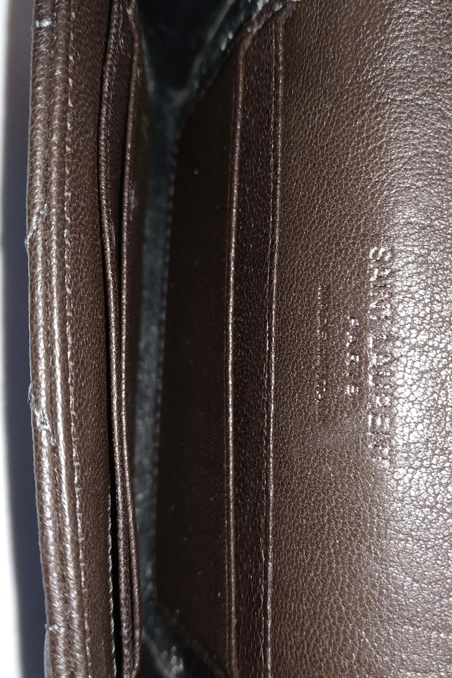 YSL Compact Wallet Dark Brown