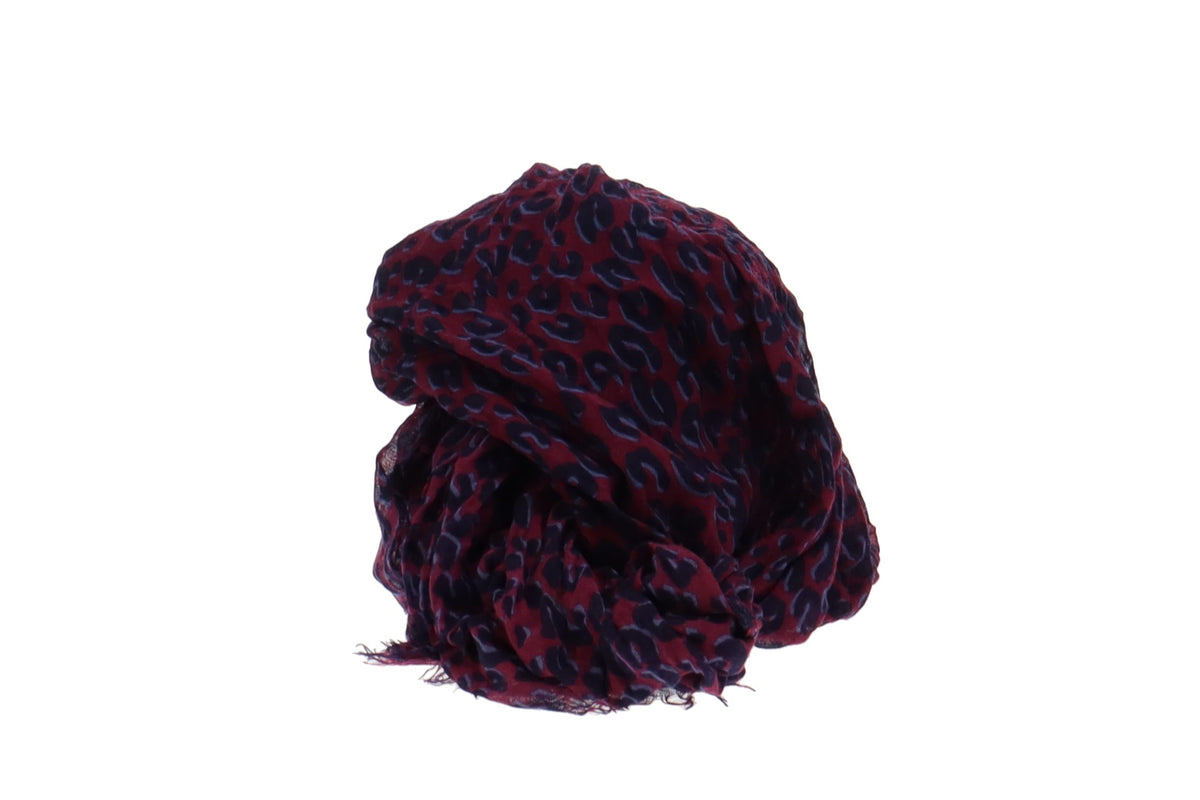 Louis Vuitton Rare Stephen Sprouse Wine Leopard Stole Cashmere & Silk