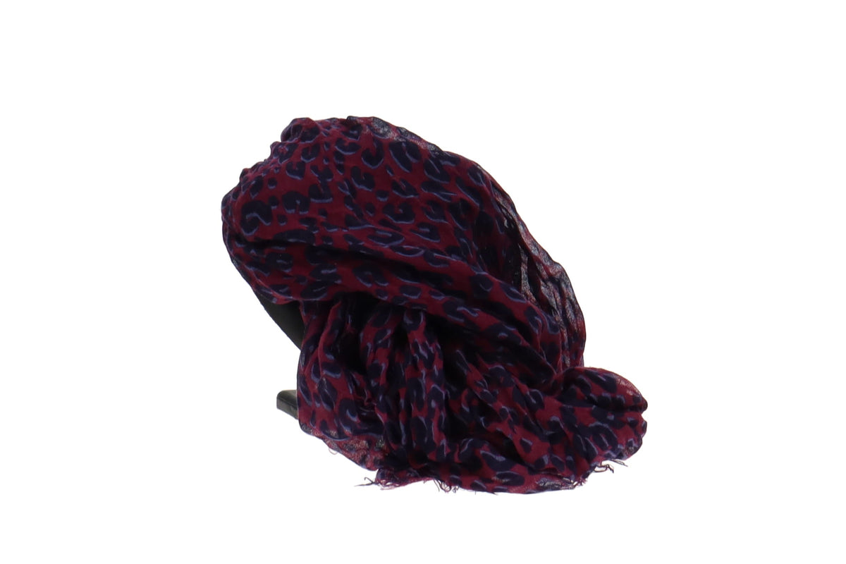 Louis Vuitton Rare Stephen Sprouse Wine Leopard Stole Cashmere & Silk