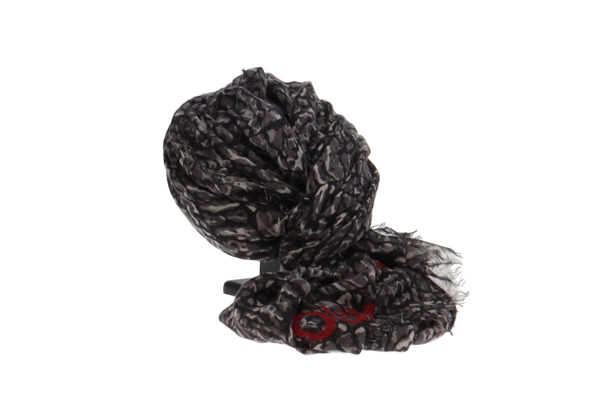 Louis Vuitton Rare Stephen Sprouse Anthracite Leopard Stole Cashmere & Silk
