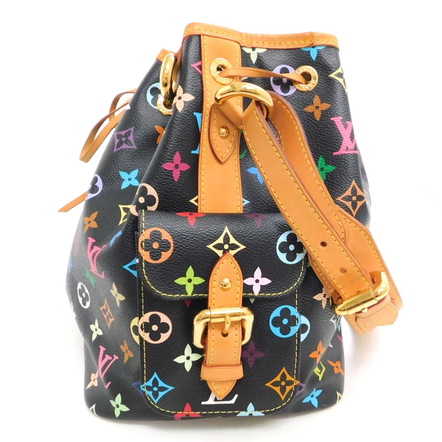 Louis Vuitton Petit Noé Black Multicolor Monogram Canvas