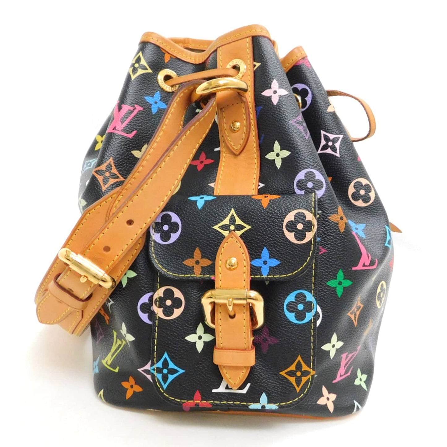 Louis Vuitton Petit Noé Black Multicolor Monogram Canvas