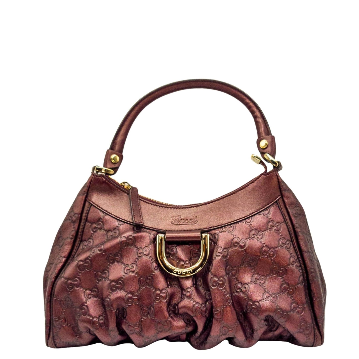Guccissima D Burgundy Leather