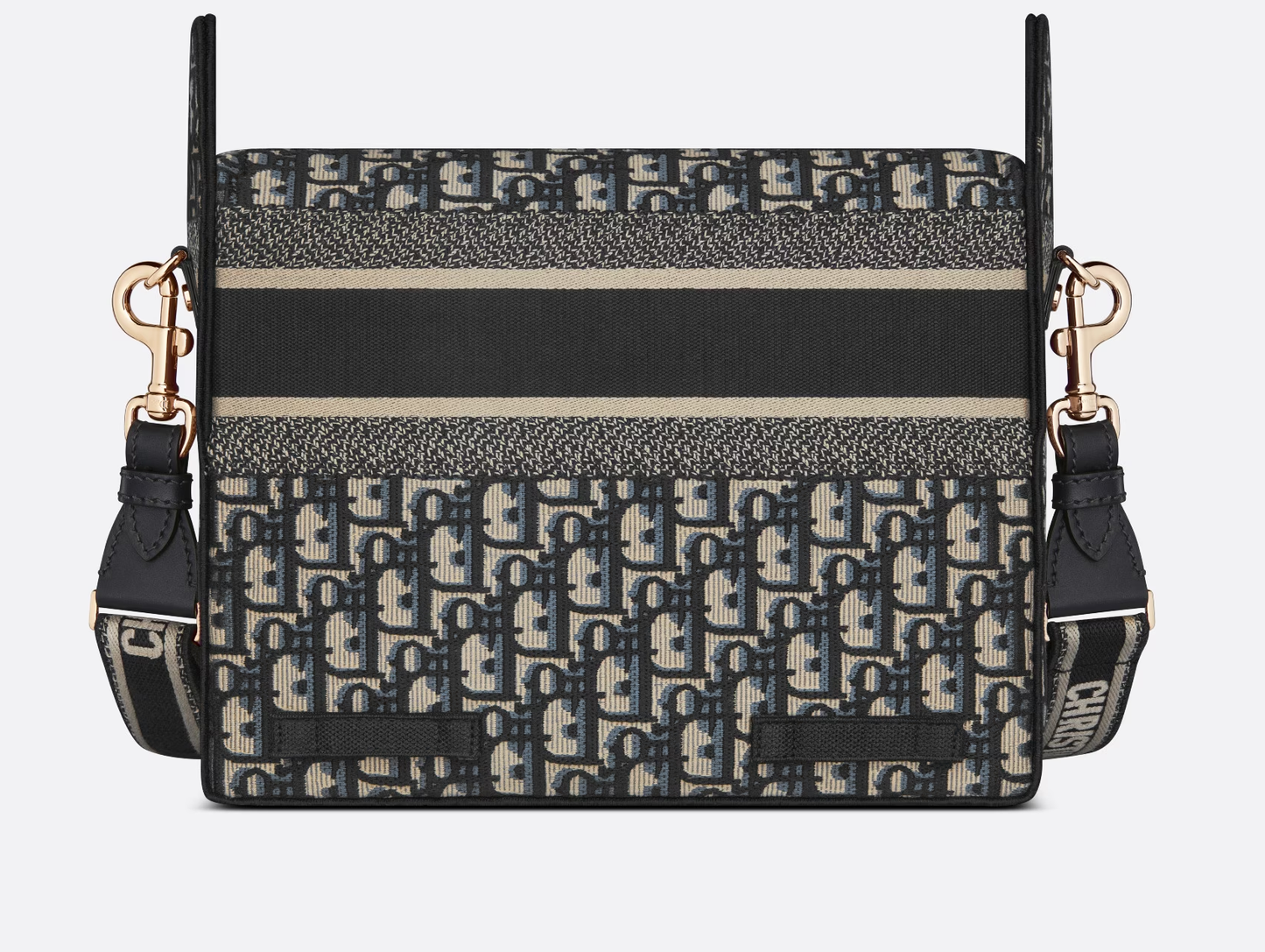 Medium Diorcamp Bag Blue Dior Oblique Embroidery