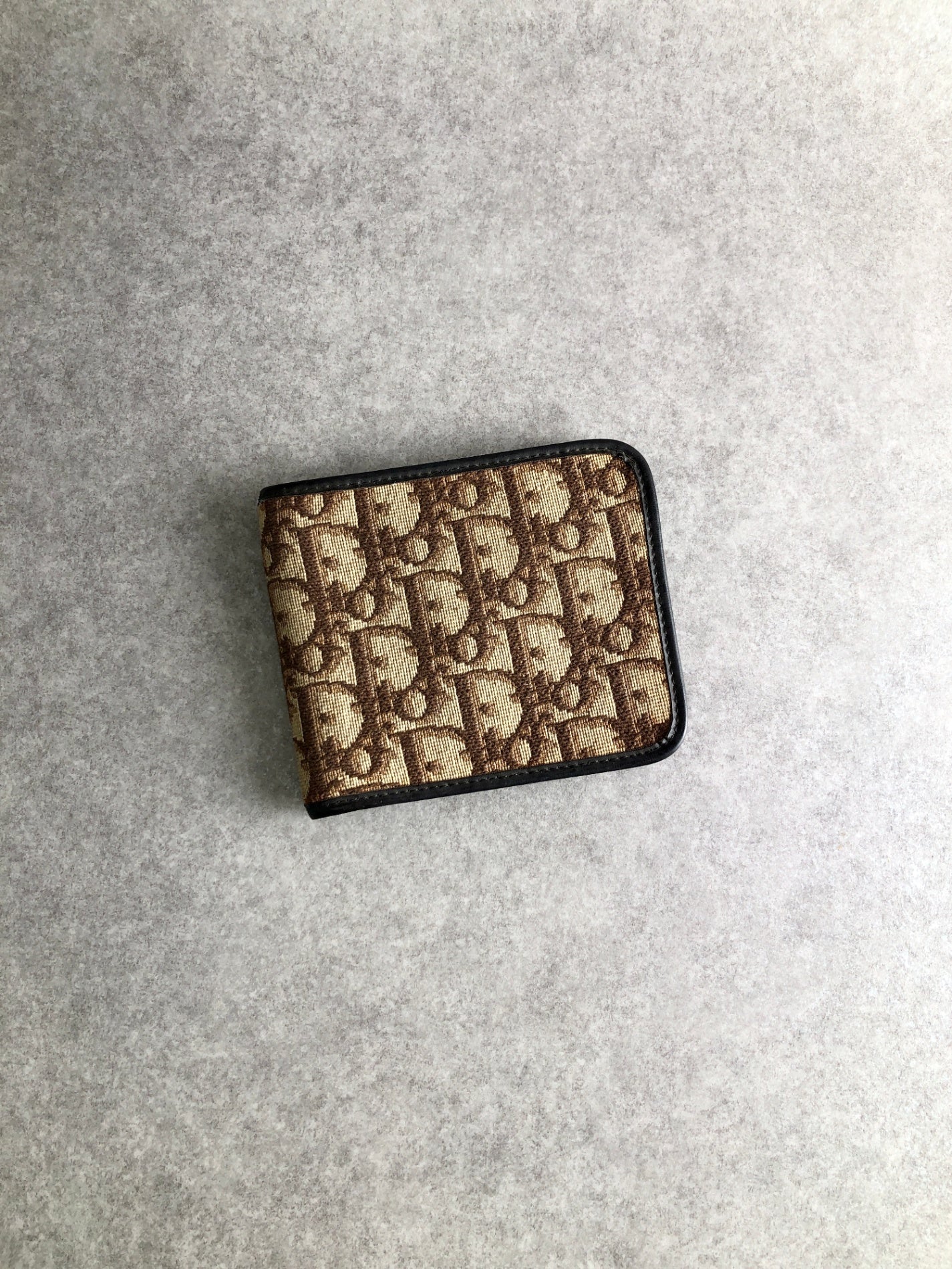 Christian Dior Trotter Folded Wallet Brown Vintage uyfwgb