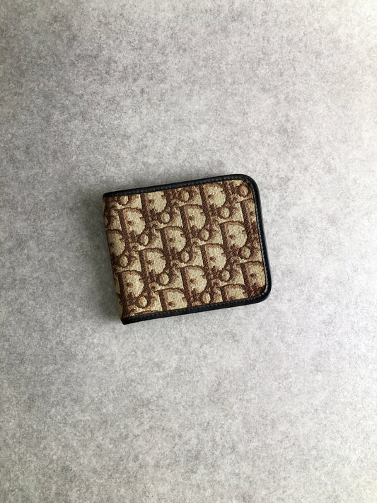 Christian Dior Trotter Folded Wallet Brown Vintage uyfwgb