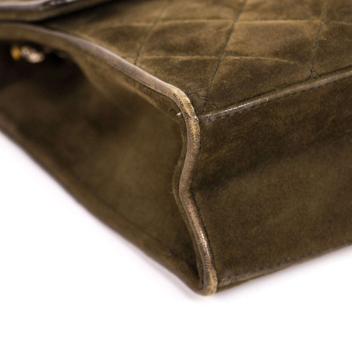 Chanel Quilted Suede Flap Bag