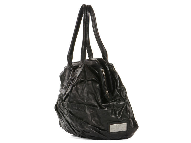 Valentino Black Pleated Knot Bag