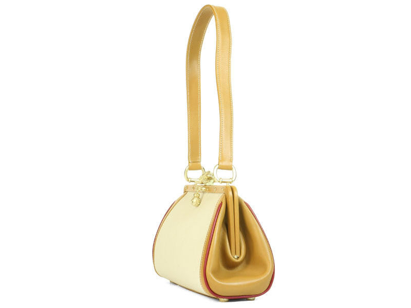 Kieselstein-Cord Small Cream Canvas Toad Bag