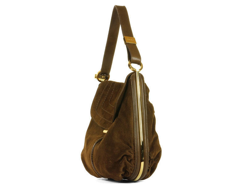 Jimmy Choo Brown Suede Hobo