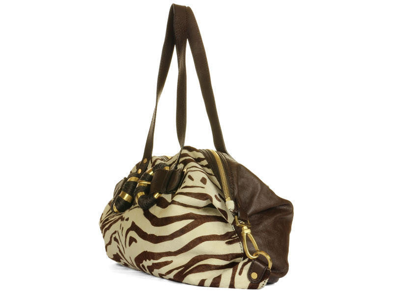 Jimmy Choo Zebra Print Ponyhair Tote