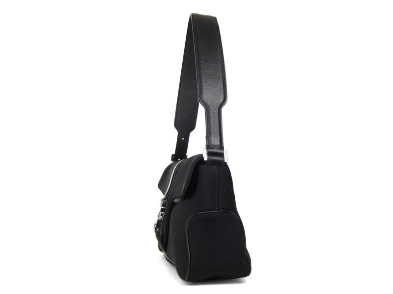 Ferragamo Black Neoprene Shoulder Bag