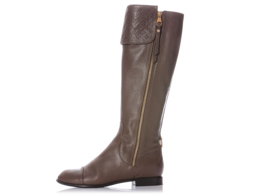 Louis Vuitton Brown Inspired Boots