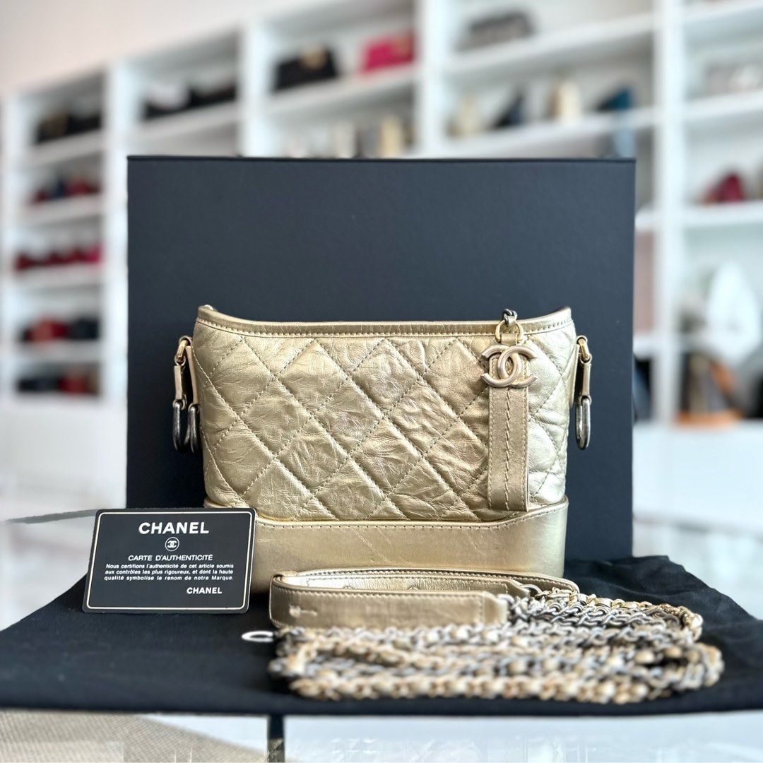 Chanel Gabrielle Small - Hobo Quilted Calfskin Gold GHW No 23