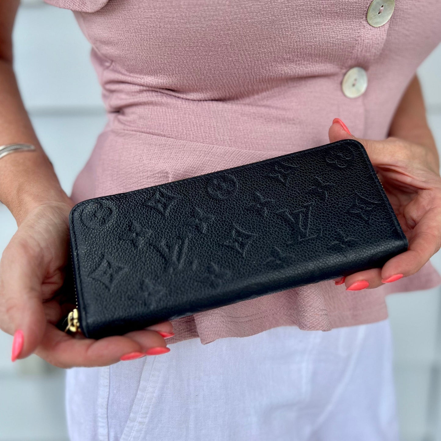 Louis Vuitton Monogram Empreinte Leather Zippy Wallet