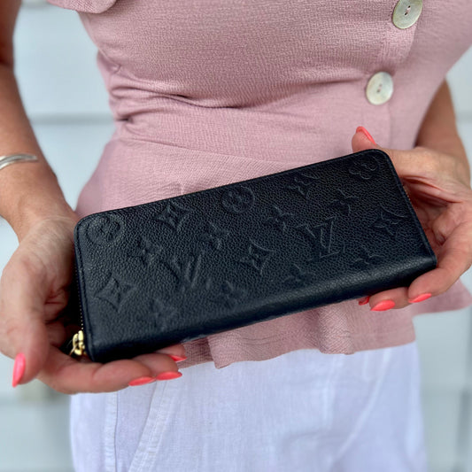 Louis Vuitton Monogram Empreinte Leather Zippy Wallet
