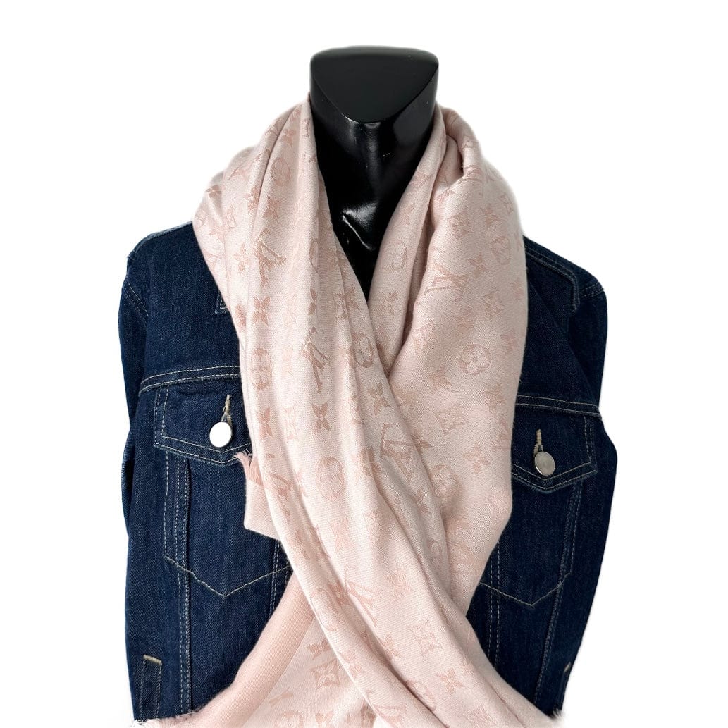 Louis Vuitton Monogram Silk Blend Denim Shawl