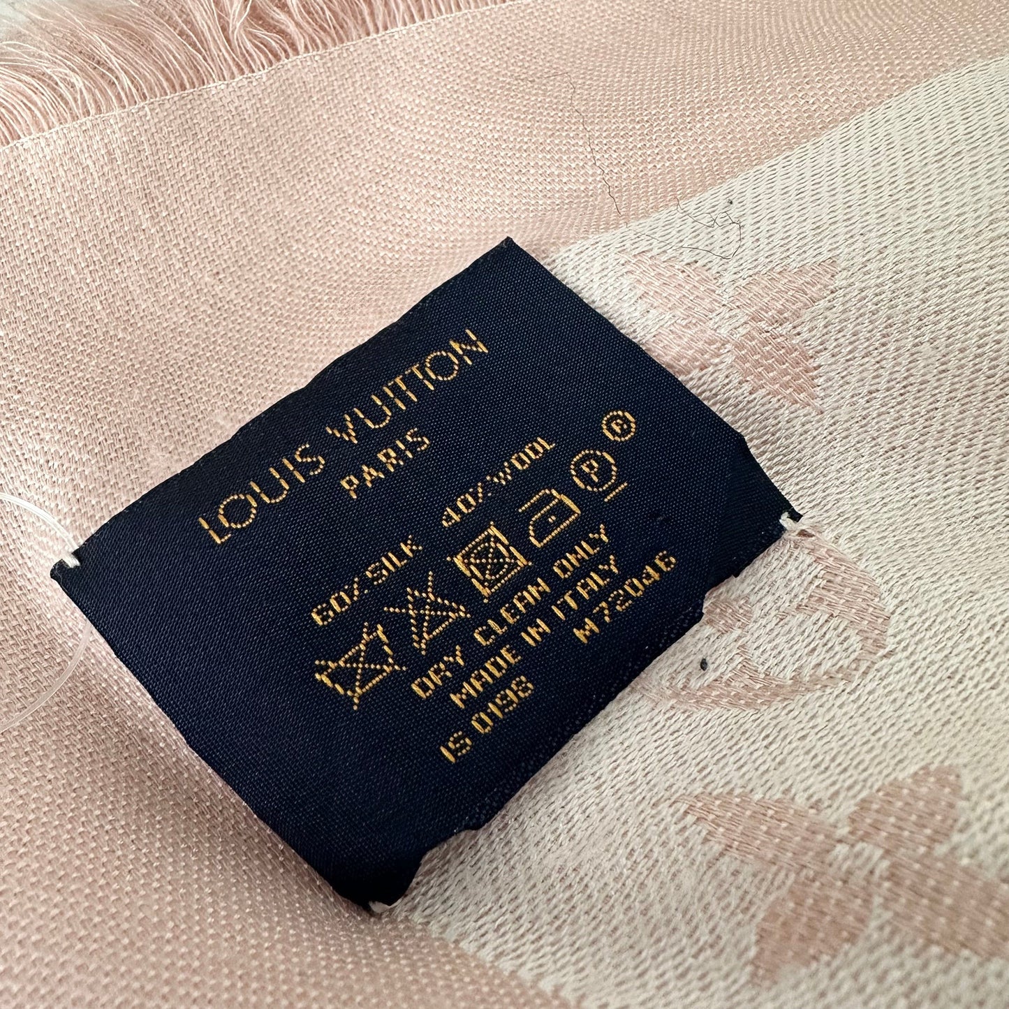 Louis Vuitton Monogram Silk Blend Denim Shawl