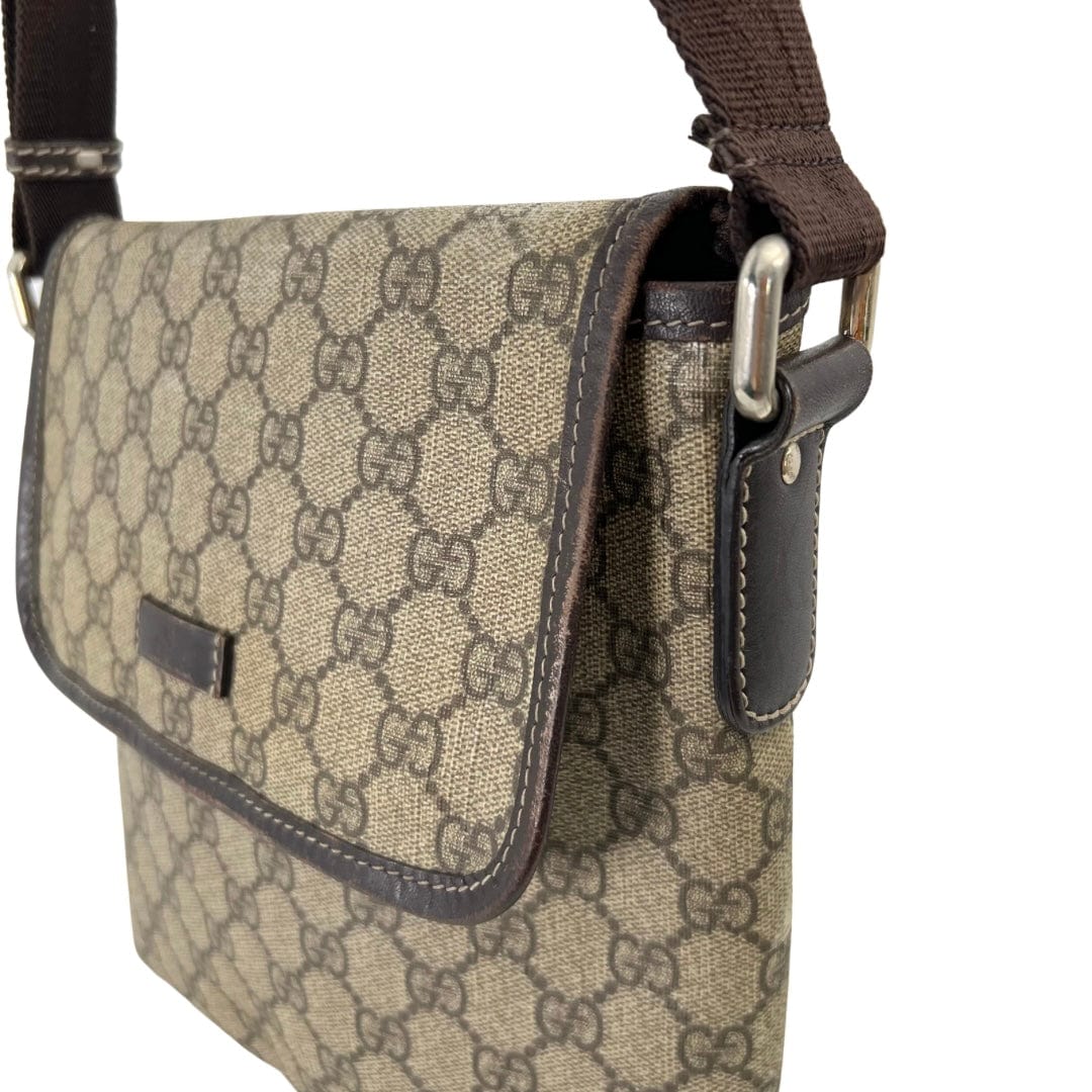 Gucci GG Canvas Brown Web Crossbody