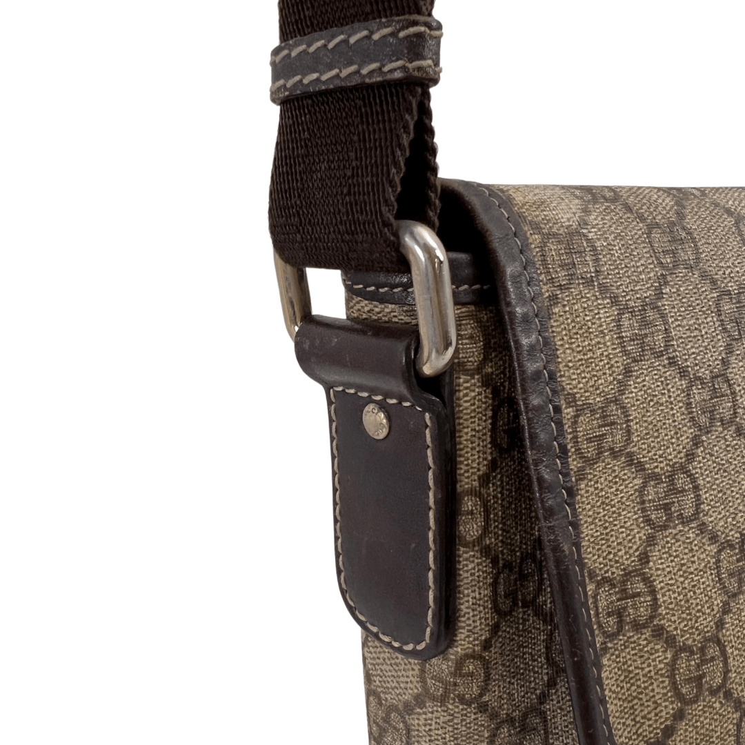 Gucci GG Canvas Brown Web Crossbody