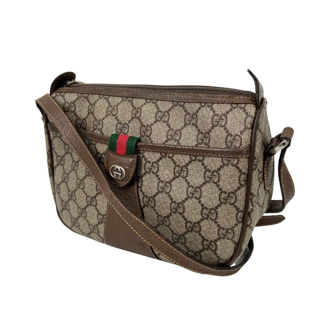 Gucci Vintage GG Plus Ophidia Web Crossbody