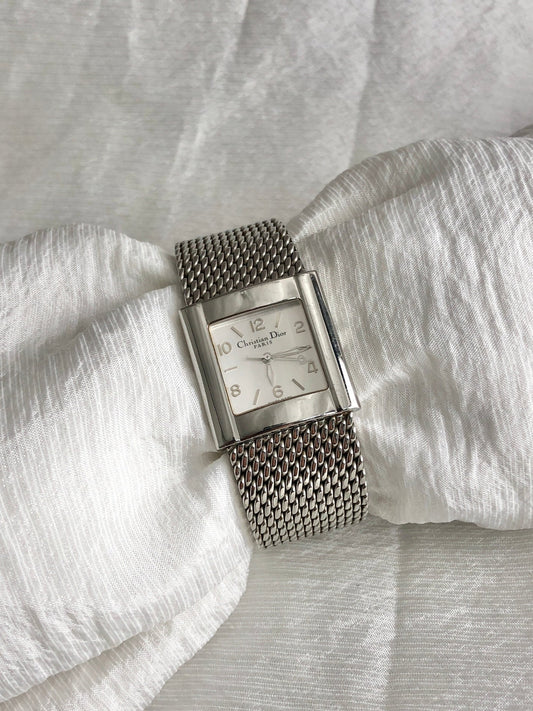 Christian Dior Quartz Watch Silver D79-100 Vintage 5vyrjt