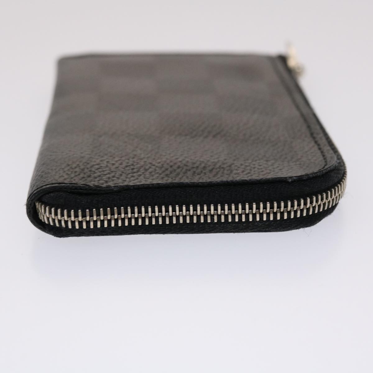 LOUIS VUITTON Damier Graphite Porte Monnaie Coin Purse N61237 LV Auth tb738