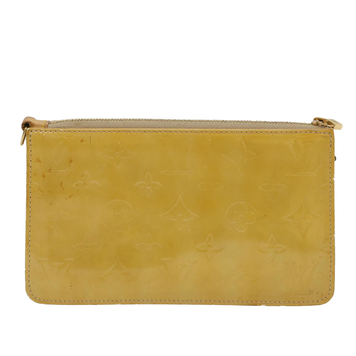 LOUIS VUITTON Monogram Vernis Lexington Accessory Pouch Beige M91010 Auth tb780