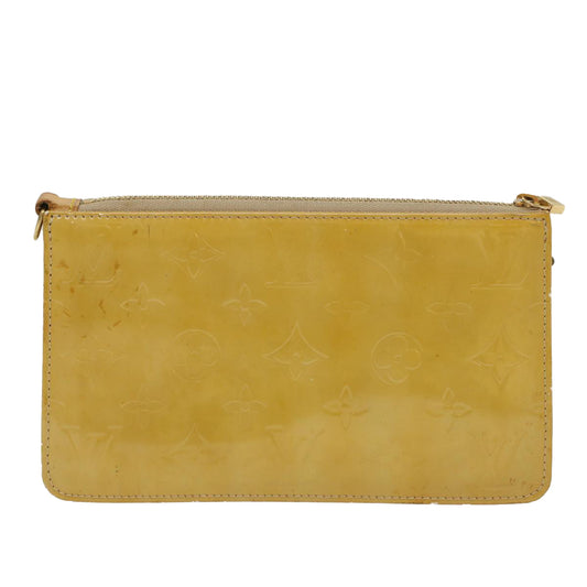 LOUIS VUITTON Monogram Vernis Lexington Accessory Pouch Beige M91010 Auth tb780