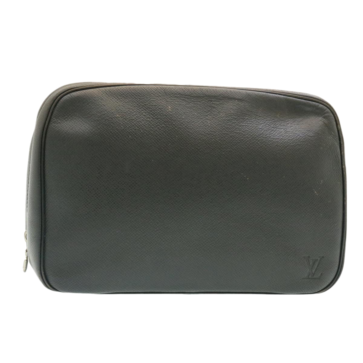 LOUIS VUITTON Taiga Trousse ToiletteGM Clutch Bag Black M30212 LV Auth th2045
