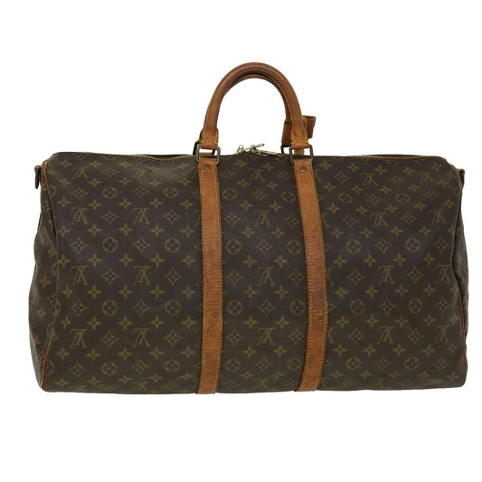 LOUIS VUITTON Monogram Keepall Bandouliere 55 Boston Bag M41414 LV Auth th2833